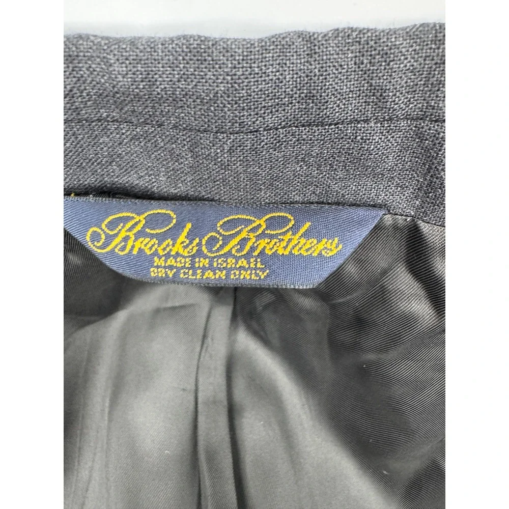 Brooks Brothers Sport Coat Blazer Jacket‎ 48L Charcoal Gray Wool Blend